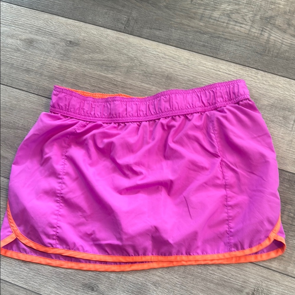 Vibrant Pink and Orange Athletic Skirt